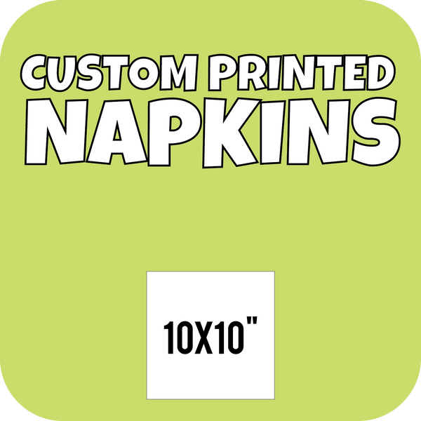 Custom Printed Napkins 10x10 - CustomPaperCup.com Branded Restaurant Supplies