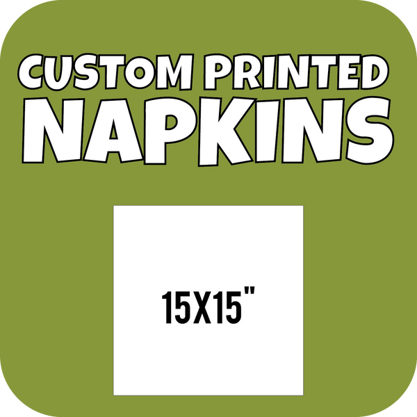 Custom Printed Napkins 15x15 - CustomPaperCup.com Branded Restaurant Supplies