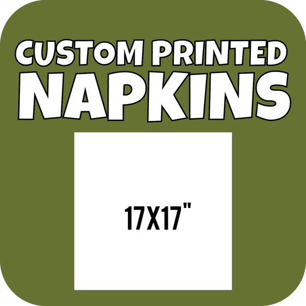 Custom Printed Napkins 17x17 - CustomPaperCup.com Branded Restaurant Supplies