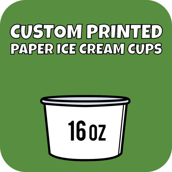 16oz Custom Printed Paper Ice Cream Cups 720ct - CustomPaperCup.com Branded Restaurant Supplies