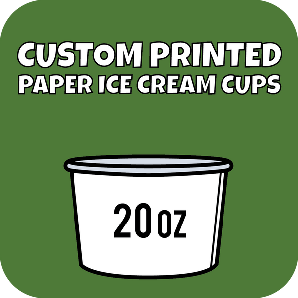 20oz Custom Printed Paper Ice Cream Cups - CustomPaperCup.com Branded Restaurant Supplies