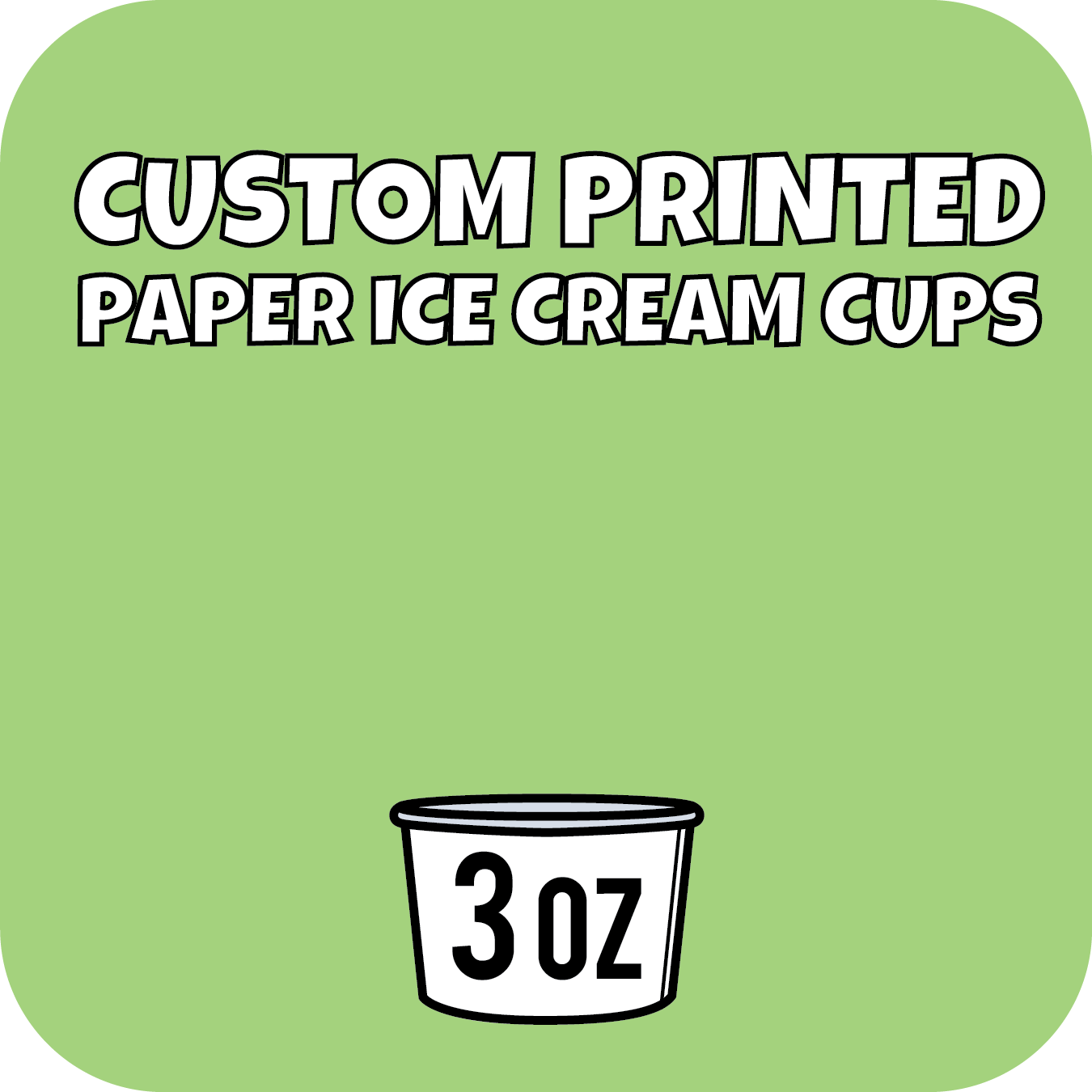 Paper Ice Cream Cups - 3oz
