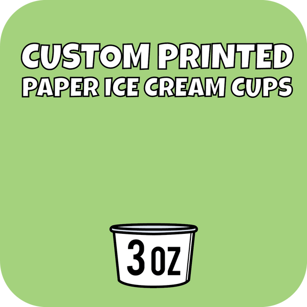 3oz Custom Printed Paper Ice Cream Cups - CustomPaperCup.com Branded Restaurant Supplies