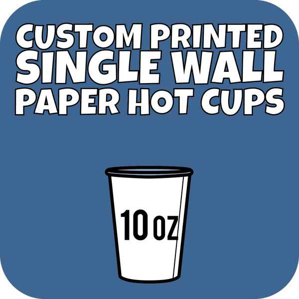10oz Custom Printed Single Wall Paper Hot Cups 1000ct - CustomPaperCup.com Branded Restaurant Supplies