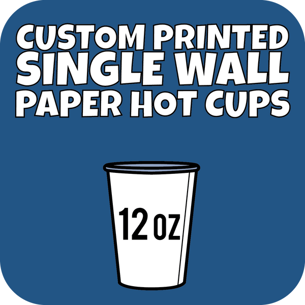 12oz Custom Printed Single Wall Paper Hot Cups 1000ct - CustomPaperCup.com Branded Restaurant Supplies
