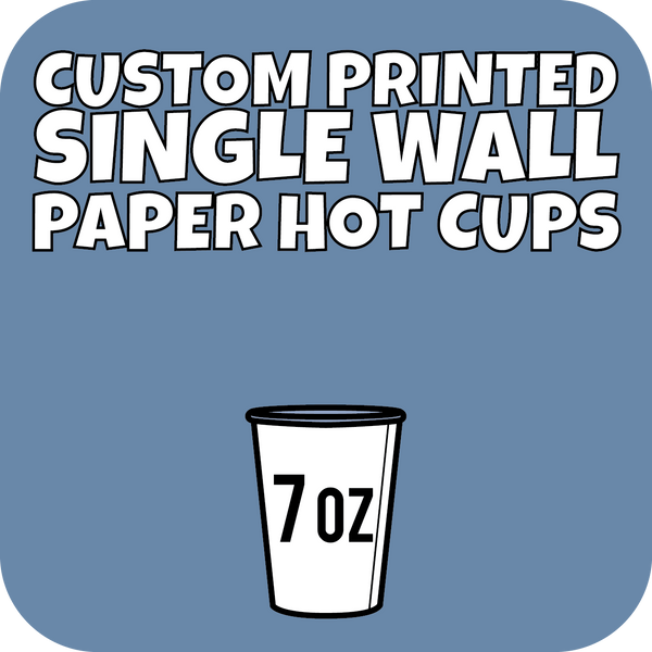 7oz Custom Printed Single Wall Paper Hot Cups 2000ct - CustomPaperCup.com Branded Restaurant Supplies