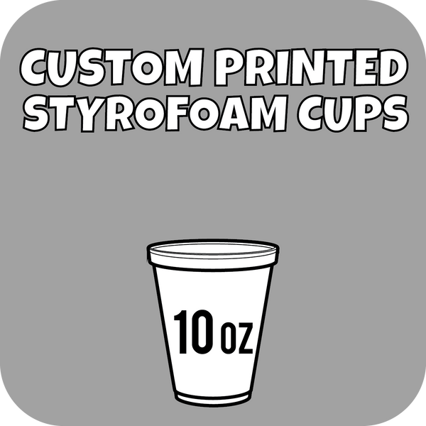 10oz Custom Printed Styrofoam Cups 1000ct - CustomPaperCup.com Branded Restaurant Supplies