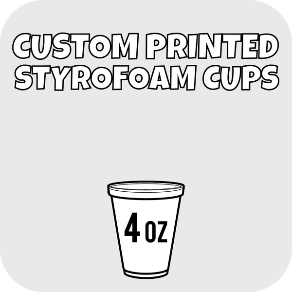 4oz Custom Printed Styrofoam Cups 1000ct - CustomPaperCup.com Branded Restaurant Supplies
