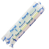 7.5'' Boba Straws (10mm) Poly Wrapped - Mixed Striped Colors - 2,000 ct - CustomPaperCup.com