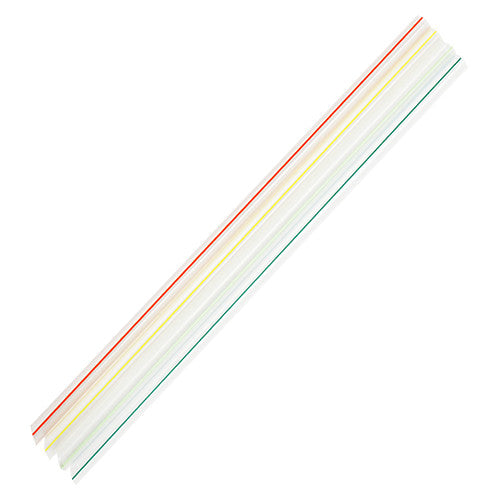 7.5'' Jumbo Straws (5mm) - Mixed Striped Colors - 8,000 ct - CustomPaperCup.com