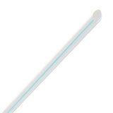 7.5'' Jumbo Straws (5mm) Poly Wrapped - Mixed Striped Colors - 8,000 ct - CustomPaperCup.com