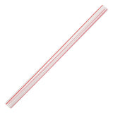 7.5'' Boba Straws (10mm) Flat Ends - Mixed Striped Colors - 4,500 ct - CustomPaperCup.com