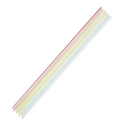 9'' Jumbo Straws (5mm) - Mixed Striped Colors - 8,000 ct - CustomPaperCup.com