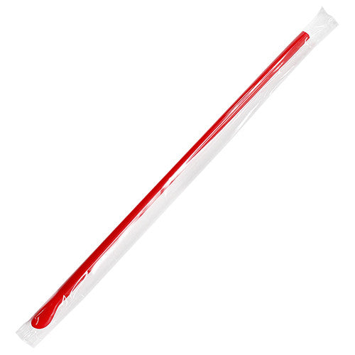 9.45'' Spoon Straws (6.5mm) - Wrapped - 5,000 ct - CustomPaperCup.com