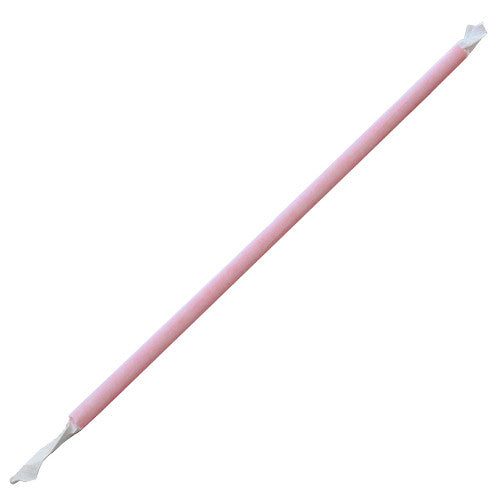 10.25'' Giant Straws (8mm) Paper Wrapped - Red - 1,200 ct - CustomPaperCup.com