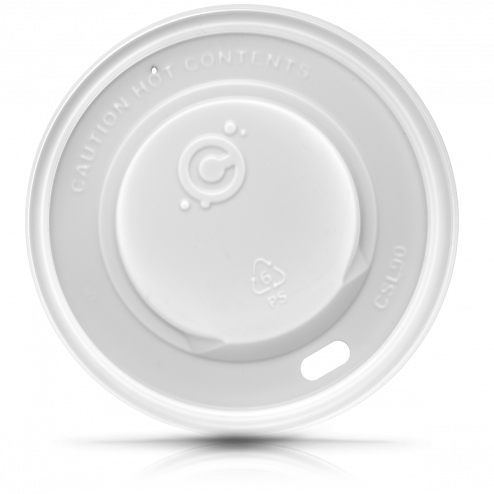 90mm Hot Cup Lid-  WHITE 1000ct - CustomPaperCup.com