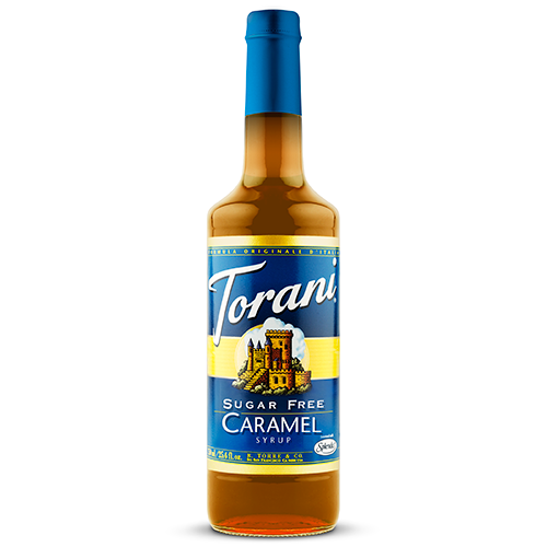 Torani Sugar Free Caramel Syrup (750 mL) - CustomPaperCup.com Branded Restaurant Supplies