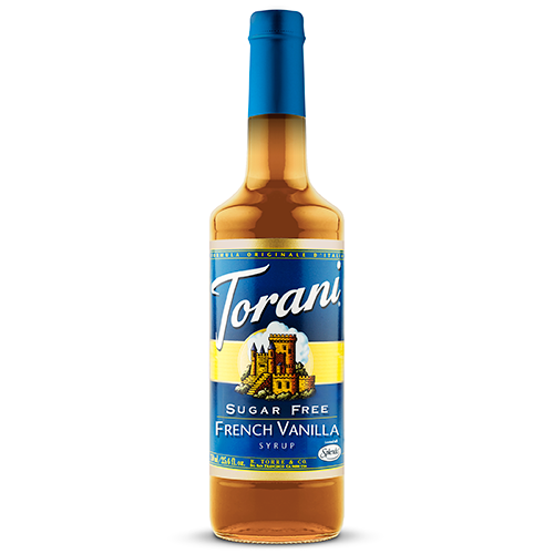 Torani Sugar Free French Vanilla Syrup(750 mL) - CustomPaperCup.com Branded Restaurant Supplies