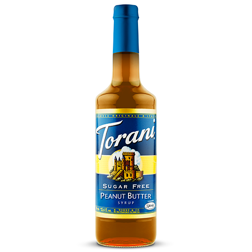 Torani Sugar Free Peanut Butter Syrup (750 mL) - CustomPaperCup.com Branded Restaurant Supplies