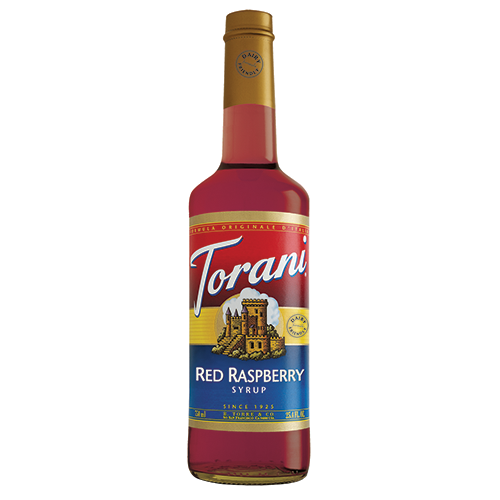 Torani Red Raspberry Syrup (750 mL) - CustomPaperCup.com Branded Restaurant Supplies