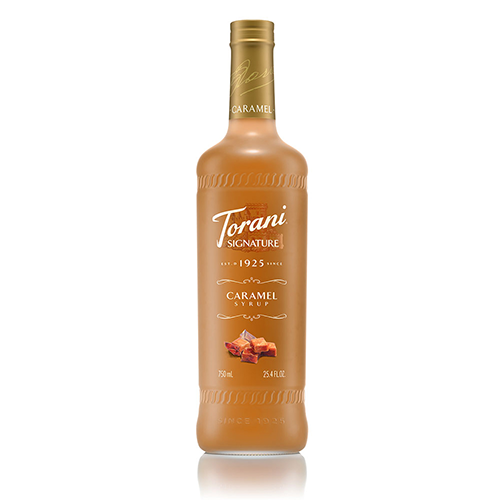 Torani Signature Caramel Syrup (750 mL) - CustomPaperCup.com Branded Restaurant Supplies