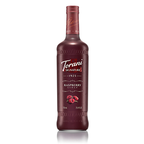Torani Signature Raspberry Syrup (750 mL) - CustomPaperCup.com Branded Restaurant Supplies