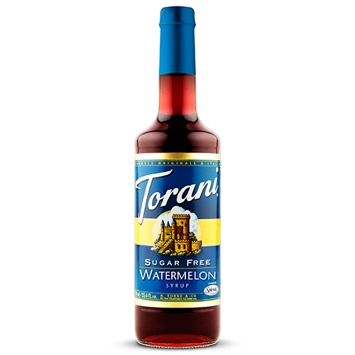 Torani Sugar Free Watermelon Syrup (750mL) - CustomPaperCup.com Branded Restaurant Supplies
