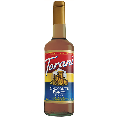 Torani White Chocolate Syrup (750 mL) - CustomPaperCup.com Branded Restaurant Supplies