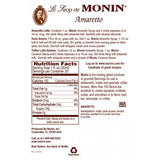 Monin Amaretto Syrup (750mL) - CustomPaperCup.com Branded Restaurant Supplies