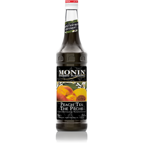 Monin Peach Tea Concentrate Syrup (750mL) - CustomPaperCup.com Branded Restaurant Supplies