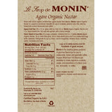 Monin Agave Organic Nectar Sweetener Syrup (1L) - CustomPaperCup.com Branded Restaurant Supplies