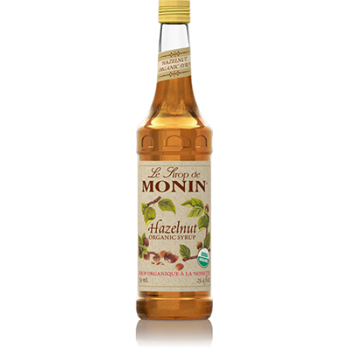 Monin Hazelnut Organic Syrup (750mL) - CustomPaperCup.com Branded Restaurant Supplies