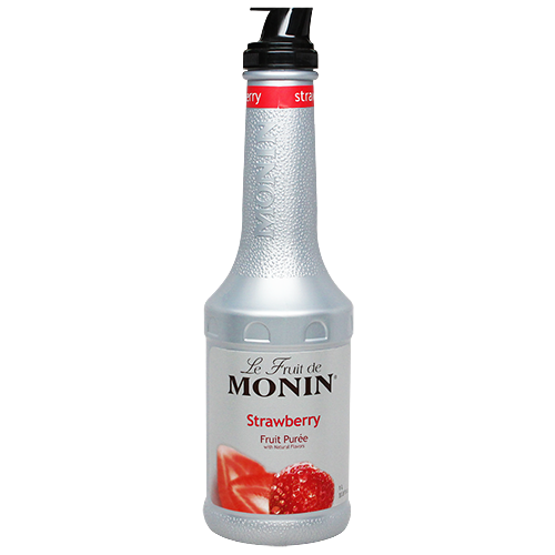 Monin Strawberry Fruit Purée (1L) - CustomPaperCup.com Branded Restaurant Supplies