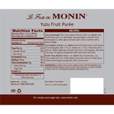 Monin Yuzu Fruit Purée (1L) - CustomPaperCup.com Branded Restaurant Supplies