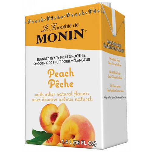 Monin Peach Fruit Smoothie Mix (46oz) - CustomPaperCup.com Branded Restaurant Supplies