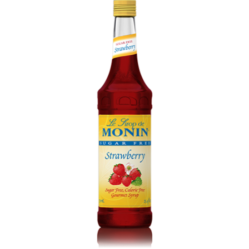 Monin Sugar Free Strawberry Syrup (750mL) - CustomPaperCup.com Branded Restaurant Supplies
