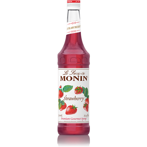 Monin Strawberry Syrup (750mL) - CustomPaperCup.com Branded Restaurant Supplies