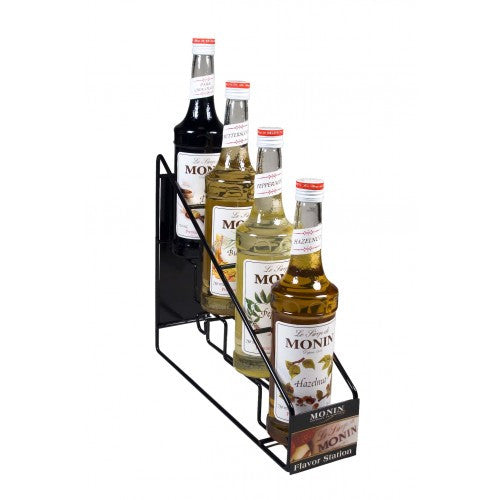 Monin Syrup Wire Rack (4 Bottles) - CustomPaperCup.com Branded Restaurant Supplies