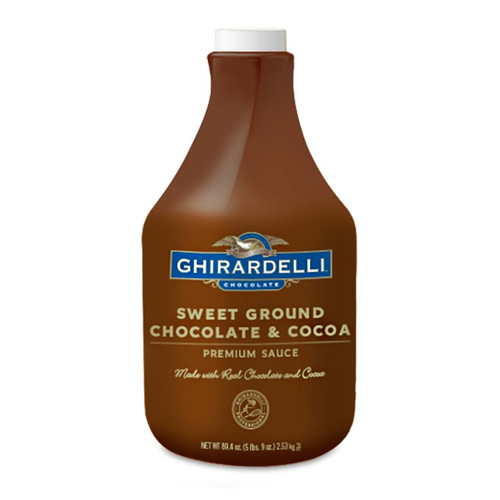 Ghirardelli Sweet Ground Chocolate & Cocoa Sauce (64 fl oz) - CustomPaperCup.com Branded Restaurant Supplies