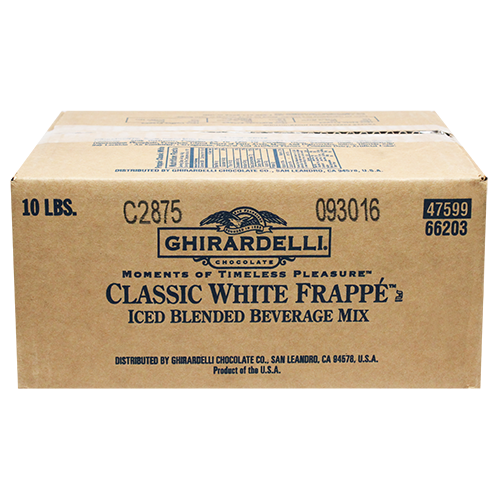 Ghirardelli Classic White Frappé (10 lbs) - CustomPaperCup.com Branded Restaurant Supplies