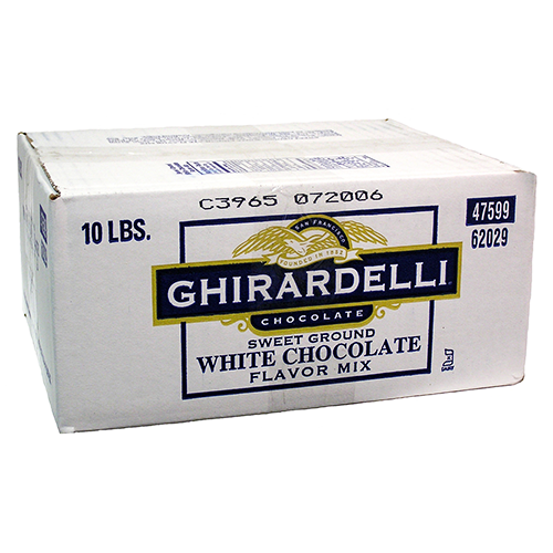 Ghirardelli Sweet Ground White Chocolate Flavored Powder (10 lbs) - CustomPaperCup.com Branded Restaurant Supplies