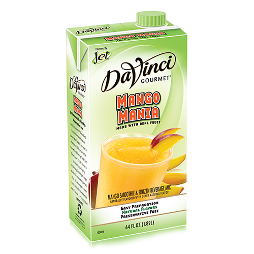 DaVinci Mango Mania Fruit Smoothie Mix (64oz) - Formerly Jet - CustomPaperCup.com Branded Restaurant Supplies