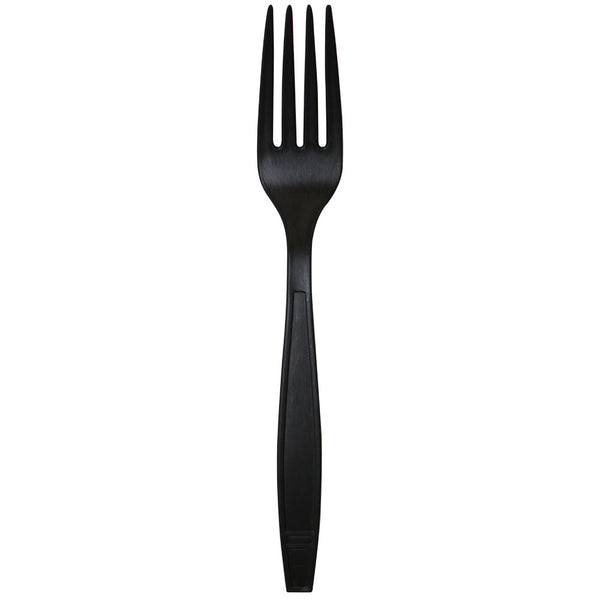 Eco-Friendly Heavy Weight Bio-Based Forks - Black - 1,000 ct - CustomPaperCup.com