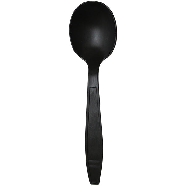 Eco-Friendly Heavy Weight Bio-Based Soup Spoons - Black - 1000 ct - CustomPaperCup.com