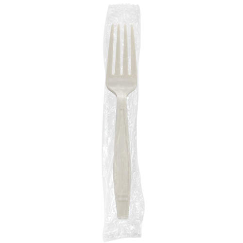 Eco-Friendly Heavy Weight Bio-Based Forks - Wrapped - 1,000 ct - CustomPaperCup.com