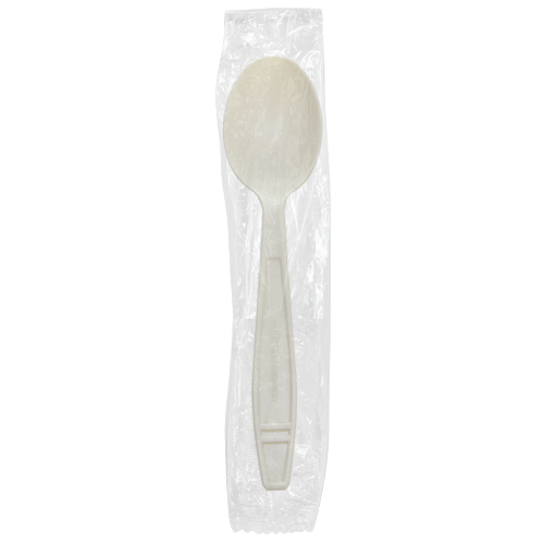 Eco-Friendly Heavy Weight Bio-Based Tea Spoons - Wrapped - 1,000 ct - CustomPaperCup.com