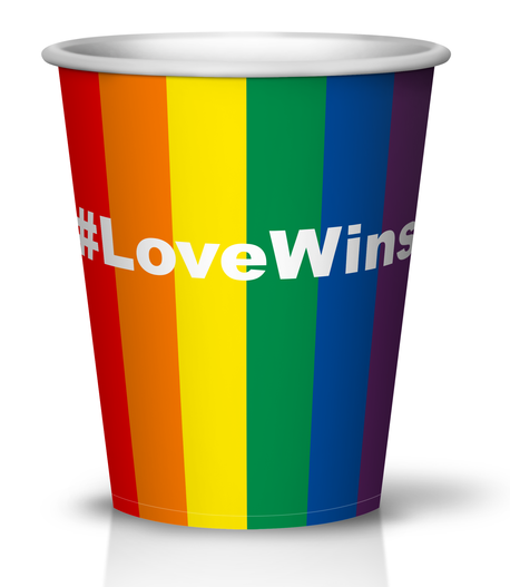 8oz #LoveWins Paper Hot Cup 500ct - CustomPaperCup.com