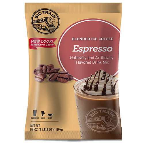 Big Train Espresso Blended Ice Coffee Mix (3.5 lbs) - CustomPaperCup.com Branded Restaurant Supplies
