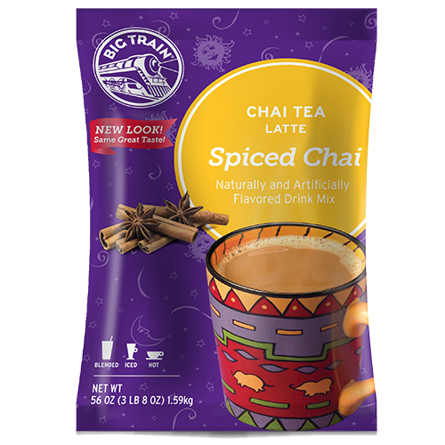 Big Train Spiced Chai Tea Latte Mix (3.5 lbs) - CustomPaperCup.com Branded Restaurant Supplies