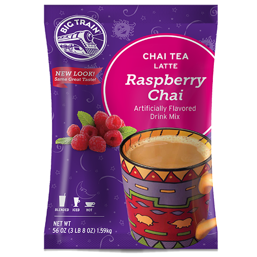 Big Train Raspberry Chai Tea Latte Mix (3.5 lbs) - CustomPaperCup.com Branded Restaurant Supplies